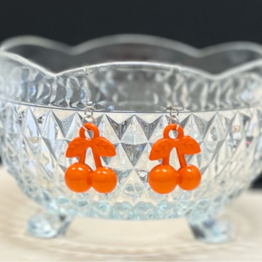 Orange Cherry Earrings